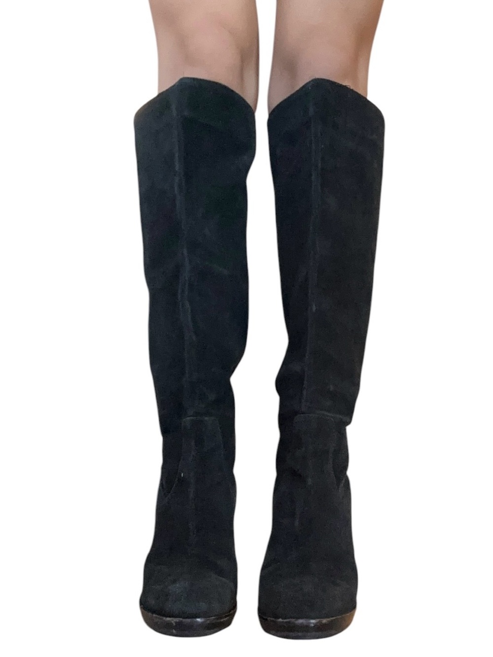 Michael Kors 'Lesley' Tall Boot Suede Black Size 8.5 - Picture 4 of 5